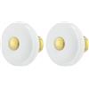 cyclingcolors 2x Pomello cassetto vintage porcellana ceramica Ø32 mm inserto ottone lucidato stile antico per mobile maniglia comò armadio casa con viti