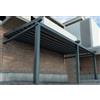 Tende Cristal Pergola addossata in alluminio con tettuccio in PVC impacchettabile