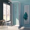 Docciabox Box doccia Saturnia - 3 lati, apertura centrale (doppia anta) - Misura: 70 x 100 x 70 x h185