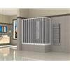 Docciabox Box vasca galassia - 2 lati, apertura laterale, angolo tondo (anta singola) - Misura: 70 x 170 X h150