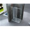 Docciabox Box doccia angolare 2 Lati apertura Scorrevole cristallo 8 mm trasparente - Misura: 90 x 100 x h195