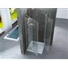 Docciabox Box doccia cristallo 8 MM frameless due lati doppio semi battente esterno - Misura: 80 x 100 x h195