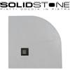 SolidStone Piatto doccia Semicircolare raggio 55 in pietra SOLIDSTONE alto 2,8 cm - Bianco - Misura: 80x80 x 2,8h