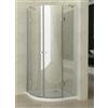 Docciabox Box doccia Angolare Semicircolare 2 lati - Apertura doppio Semi Battente Trasparente 8 mm - Misura: 90 x 90 x h195 (raggio 55cm)