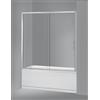 Giava Parete sopravasca cristallo 4 mm - 1 lato, scorrevole laterale (trasparente) - Misura: 150 x h150 - AdattabilitÃ 150/154cm -