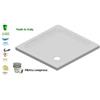 Docciabox Piatto doccia flat in resina alto 3cm (quadrato) - Misura: 80 x 80 x 3h