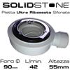 SolidStone Piletta ultraribassata in PVC per piatto doccia basso con foro diametro da 90 mm - Con tappo tondo Bianco