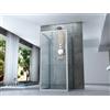 Docciabox Box doccia cristallo 6 mm - 3 lati due fissi piu' porta scorrevole Trasparente - Misura: 80 x 120 x 80 x h190 cm