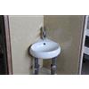 Docciabox Lavabo in ceramica angolare ovale da appoggio 360 x 380 mm