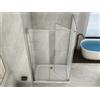 Docciabox Box doccia in cristallo 8 mm frameless due lati - 1 fisso e 1 Apertura Battente interno ed esterno - Misura: 80 x 120 x195h