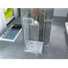 Docciabox Box doccia cristallo 8 MM 3 lati - 1 fisso e 1 Apertura Angolare Doppio Battente - Misura: 80 x 80 x 80 x h195