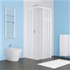 Docciabox Box doccia in PVC 2 lati apertura centrale angolare a soffietto senza guide inferiori - Misura: 70 x 170 x h185