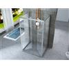 Docciabox Box doccia cristallo 6 mm 3 lati - Due Fissi piu' porta Saloon Trasparente - Misura: 80 x 100 x 80 x190h
