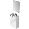 Docciabox Mobile bagno sospeso completo di lavabo specchio Colore Bianco Laccato