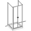 Docciabox Box doccia acrilico - 3 lati, due fisso piu' porta a libro - Misura: 70 x 90 x 70 x h185 cm