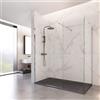 Docciabox Box Doccia Walk-In Angolare 2 Lati Cristallo 8mm Trasparente - Misura: 80 x 100 xh200 cm