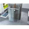 Docciabox Box doccia in cristallo 8mm 3 lati - 2 Fisso e 1 Scorrevole con chiusura soft-close - Misura: 90 x 120 x 90 xh195cm