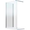 Docciabox Box Doccia Walk-In Angolare 2 Lati Cristallo Trasparente 8mm - Misura: 70 x 120 xh200
