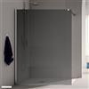 Docciabox Parete doccia in cristallo 6 o 8 mm Walk-in vetro fume Made in Italy - Misura: 157.5/158.5 x h195 ( 8mm )