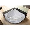 Docciabox Vasca idromassaggio angolare semicircolare due posti 150x150cm