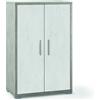 Sarmog Mobile 2 Ante Double Collection Colore Struttura Cemento e Ante Ossido Bianco