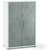 Sarmog Mobile 2 Ante Double Collection Colore Struttura Ossido Bianco e Ante Cemento