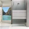 Docciabox Parete doccia in cristallo 8mm Walk-In - Serigrafata h 200 - Misura : 80 x 200 cm 8 mm