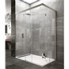 GME Box Doccia Angolare in Cristallo 6 mm Frameless 2 Lati - 1 Scorrevole + 1 Porta Libro - Misura: 140 x 70 xh195cm