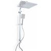 Docciabox Colonna doccia quadra con deviatore ZEUS METAFORM acciaio inox con soffione e doccetta quadro