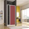 Docciabox Box Doccia Nicchia in PVC -1 lato Apertura Laterale a Soffietto Doghe Cieche Vari Colori Reversibile - Misura: 80 x h185