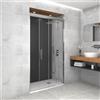 GME Box Porta Doccia a 3 Ante Scorrevoli Cristallo Trasparente 6 MM - Misura: 140 (136-141) x h195