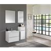 Docciabox Mobile Bagno Sospeso Colore Bianco Frassinato Misura 90x190x46 cm