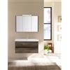 Docciabox Mobile Bagno Sospeso Colore Rovere Scuro Misura 100x190x46 cm