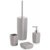 Gedy Set 4 accessori appoggio in ceramica grigio Serie Kelly di Gedy