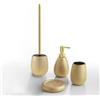 Gedy Set 4 accessori appoggio in ceramica Oro Serie Astrid di Gedy