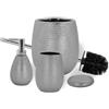 Gedy Set 4 accessori appoggio in ceramica Argento Serie Astrid di Gedy