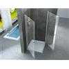 Docciabox Box Doccia Angolare Doppio Battente in Cristallo 8 mm Trasparente - Misura: 60x80 xh195