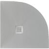 SolidStone Piatto doccia Semicircolare raggio 55 in pietra SOLIDSTONE alto 2,4 cm - Grigio 7035 - Misura: 80x80 x 2,8h