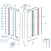 LineaDoccia Ricambi per box doccia M617 RETTANGOLARE QUADRATO