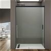 GME Box Doccia in Cristallo 6 mm Anticalcare Trasparente 1 Lato - Porta Doccia Scorrevole Nero - Misura: 95-100 xh196 cm