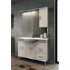 Docciabox Mobile bagno a terra con piedini - bianco lucido 105 cm