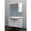 Docciabox Mobile bagno a terra con piedini - larice bianco 105 cm
