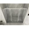 LineaDoccia Box Nicchia Doccia Cristallo 6 MM Frameless 1 Lato Apertura a Libro Centrale Trasparente o Opaco - Misura: 146-150 x h190 cm - Opaco @ In arrivo a Settembre
