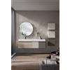Docciabox Mobile Bagno Sospeso Pixel 03 Colore Olmo Rousseau, Bianco e Grigio Carbone 80x46 cm