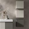 Docciabox Colonna per Mobile Bagno Sospeso Pixel 03 Colore Olmo Rousseau, Bianco e Grigio Carbone.