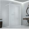 Docciabox Parete doccia Walk-In centrale in Acrilico 2.2 MM Telaio PVC Bianco - Misura: 120 x 190h