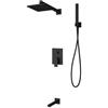 Docciabox Kit doccia completo con monocomando a due vie soffione e doccino Delos Cromo