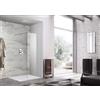 Docciabox Parete doccia Walk-In in cristallo 8 mm - Telaio Bianco Lucido - Misura: 110 x h195 (8mm)