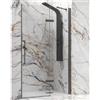 Docciabox Box Porta Doccia Nicchia Battente Frameless Telaio NERO Cristallo 8mm H 200 - Misura: 90 x h200 cm