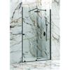 Docciabox Box Porta Doccia Scorrevole Frameless Telaio NERO Cristallo 8mm H 200 - Misura: 150 x h200 cm